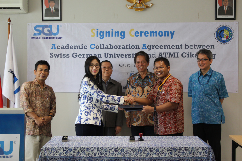 Swiss German University and ATMI Cikarang  Signed an Academic Collaboration Agreement