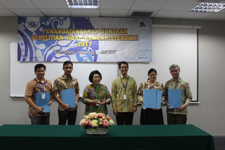 The Agreement Signing of Research Grant KEMENRISTEKDIKTI 2017