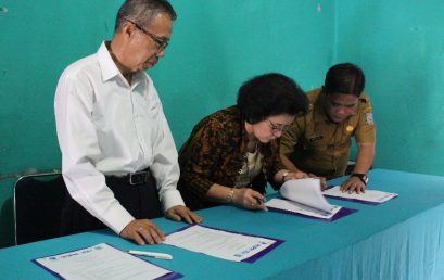 The Agreement Signing of Foster Village Development through Research and Community Service Program