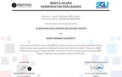 PERSIAPKAN MAHASISWA MENGHADAPI INDUSTRI 4.0, SWISS GERMAN UNIVERSITY DUKUNG PROGRAM BEASISWA ALGORITMA