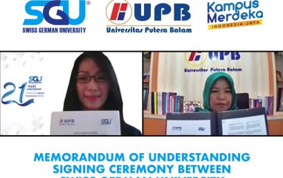 Memorandum of Understanding Signing Ceremony between Swiss German University and Universitas Putera Batam