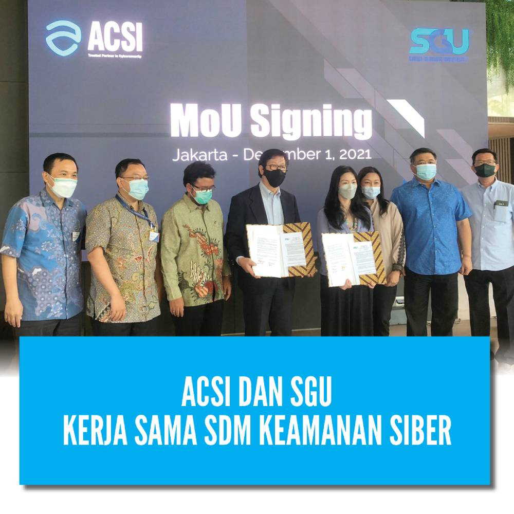 ACSI dan SGU Kerja Sama SDM Keamanan Siber