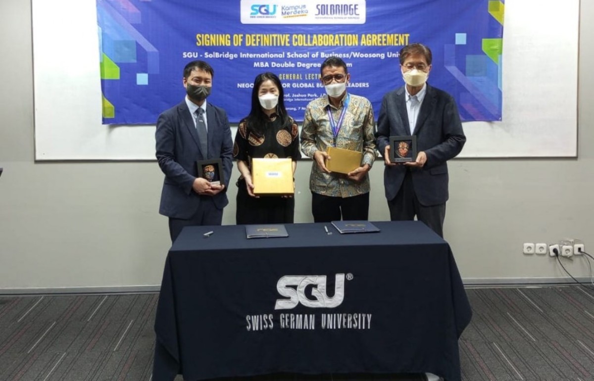 Resmikan Program MBA Dual Degree, SGU Tanda Tangani MoU dengan SolBridge International School of Business