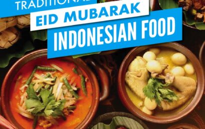 Traditional Eid Mubarak Indonesian Food