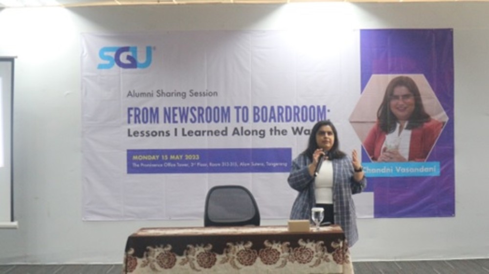 SGU Alumni Sharing Session 2023: Inspiring Insights from Chandni Vasandani, Accomplished Alumni of the Global Strategic Communication Program