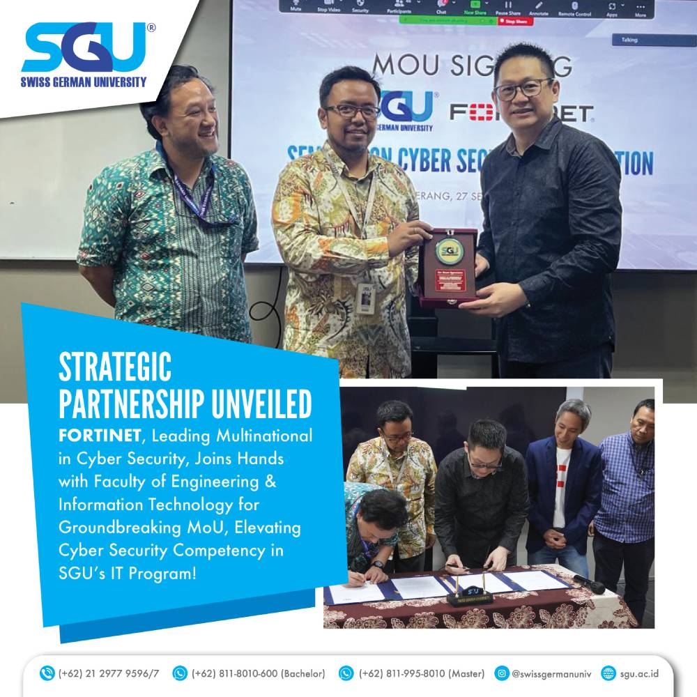 Strategic Partnership Unveiled: FORTINET, Leading Multinational in Cyber Security, Joins Hands with Faculty of Engineering & Information Technology for Groundbreaking MoU, Elevating Cyber Security Competency in SGU’s IT Program!